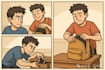 draw comic panels or comic book illustrations in cartoon style