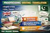 proofread, edit, and translate english and urdu content