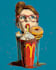create bold and tasty food pop art illustrations