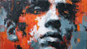 draw abstract painting art , abstract portrait