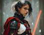 design epic sci fi star wars inspired character art