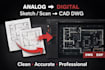 digitize plans into professional cad dwg files