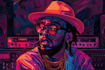create hip hop cartoon album cover art