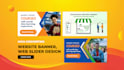 design high converting web banner, website slider