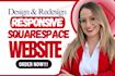 build squarespace website redesign or design squarespace website development