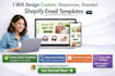 design custom responsive branded shopify email templates