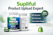 design supliful product label and upload to shopify store