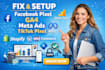 fix and setup facebook pixel meta ads google analytics 4 tiktok pixel