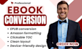 design book cover, book interior, and ebook conversion