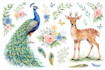 design luxury botanical watercolor seamless pattern for fabric and wallpaper