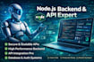 develop professional nodejs backend and restful apis