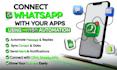 connect whatsapp with apps using n8n automation