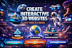 make interactive 3d website with three js, webgl, r3f, gsap, react three fiber