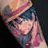 tattoo illustration anime style in lines