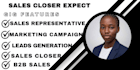 commission based high ticket closer b2b cold caller appointment setter sales rep