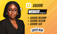 design square online store, square website, square acuity, squarespace website