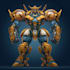 draw a amazing character mecha robot illustration