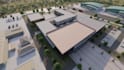 create 3d industrial warehouse design, commercial warehouse, facility center