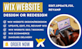 redesign wix website design wix website edit, update wix website fix wix website