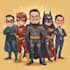 make premium superhero caricature character