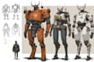 illustrate robots and armored characters