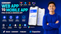 convert lovable ai base44 replit pwa app to ios android app publish capacitor