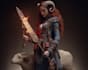 design terrifying horror character art with cinematic
