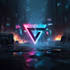 design typeface or typography cyberpunk, futuristic logo