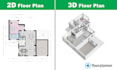 redraw floor plan, site plan for real estate listing using floorplanner
