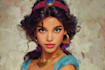 draw disney style birthday or wedding portrait