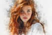 create a gorgeous watercolor portrait for yourself