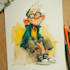 draw a cartoon character comic style