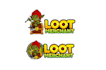 do mascot cute chibi art, kawaii logo or sticker patch design