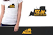 do modern incredible bulldozer logo design