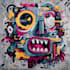 create mural, doodle art, graffiti, wall art, digital ill