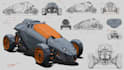 sketch a car or vehicle design concept using digital drawing