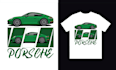 design custom automotive car t shirt vector illustration