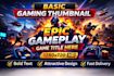 design high CTR gaming and islamic youtube thumbnails