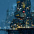 illustrate a cyberpunk futuristic city art