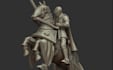 make fantasy knight chess piece,miniature statue or medieval character,tabletop