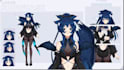 draw and 2d vtuber model, 3d v tuber , v tuber, vtuber rigging ,female vtuber