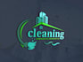 design cleaning service business 3d logo