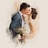 design couple portrait wedding portrait art