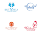 design monarch butterfly cleaning company logo