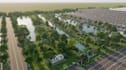 develop real estate property,modern residential neighborhood,site plan rendering