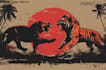 make concepts, linocut or woodcut illustrations