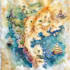 do custom watercolor wedding map