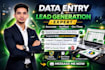 be virtual assistant excel data entry  b2b lead generation