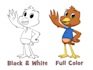 draw a unique cartoon animal mascot character