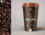 do premium coffee label, packaging, paper cup, sticker design